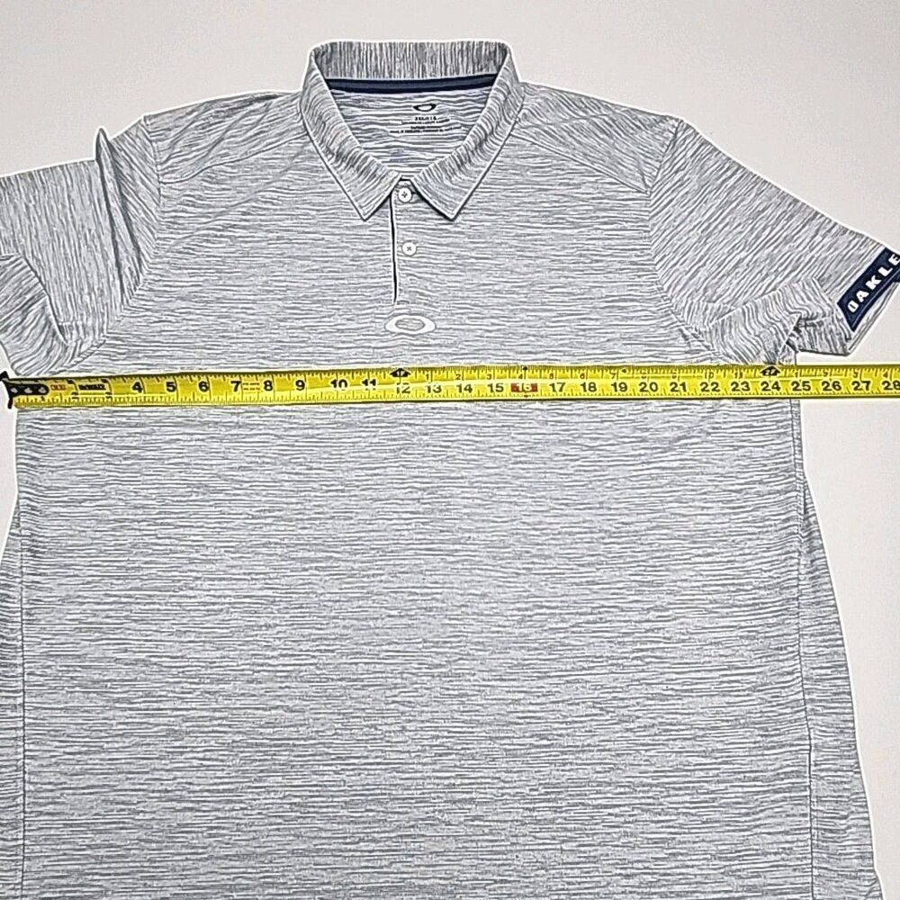 Oakley Golf Polo Shirt Blue Sz XXL 2XL Tailored Fit Short Sleeve Lightweight Men - Picture 8 of 11